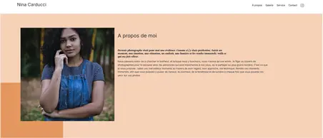 Illustration du projet Site Nina Carducci - photographe
